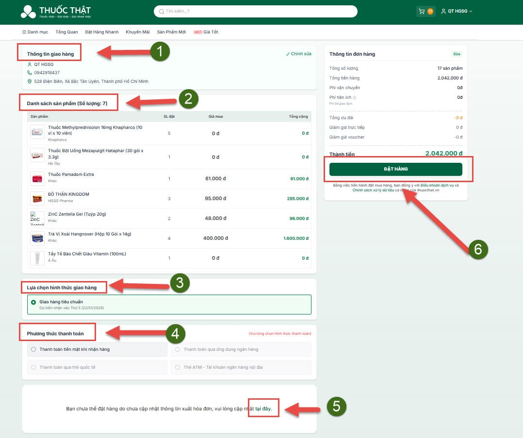 Hướng dẫn đặt hàng