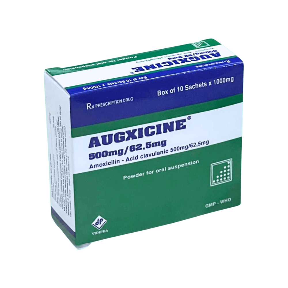 Augxicine 500mg/62.5mg (Hộp 10 Gói x 1g/gói)