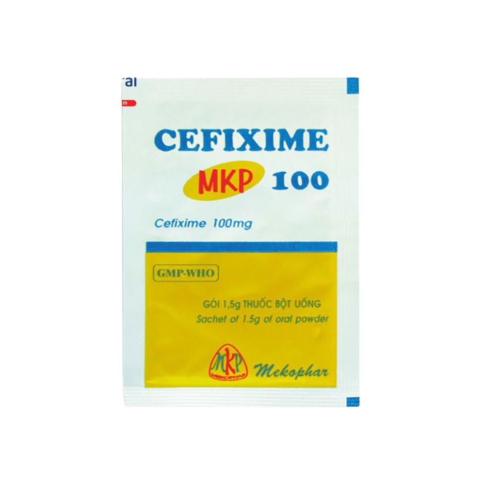 Thuốc bột uống Cefixim 100mg (Hộp 12 gói)