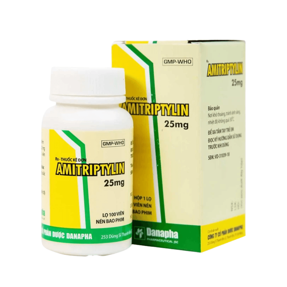 Thuốc Amitriptylin 25mg Danapha (100 viên)