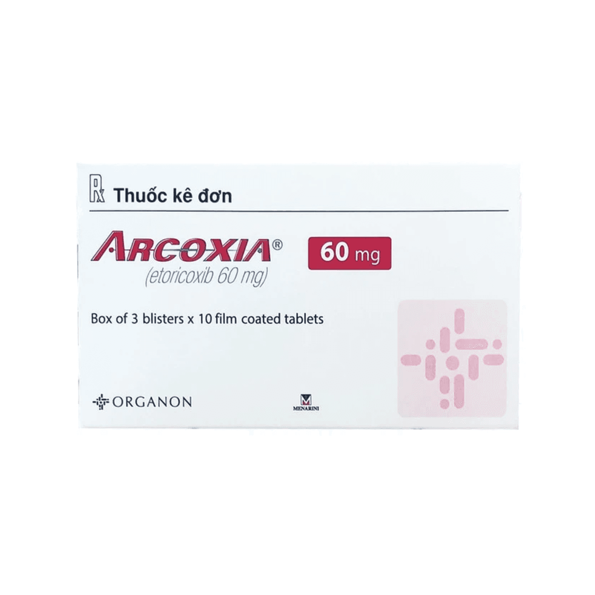 Thuốc Arcoxia 60mg Organon (3 vỉ x 10 viên)
