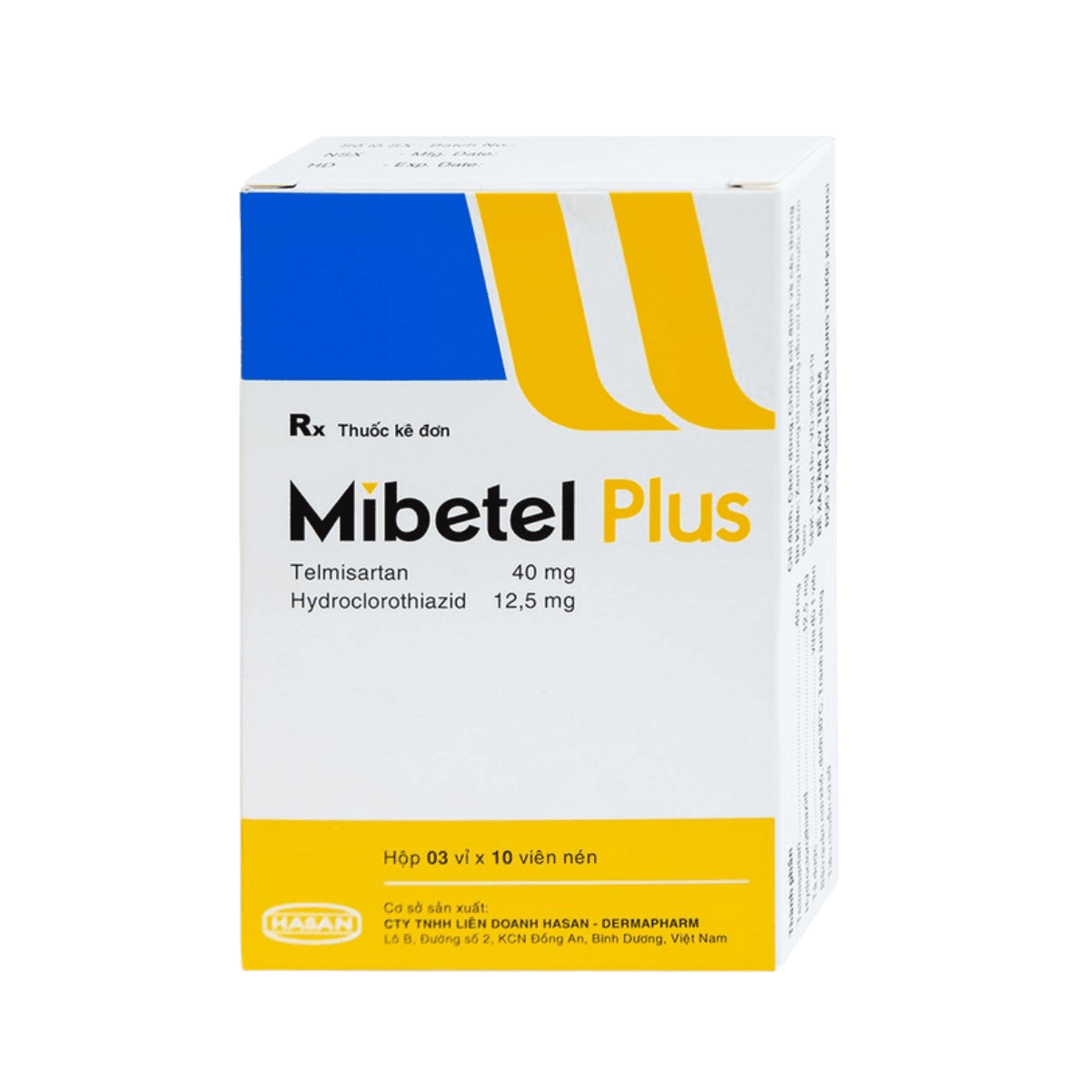 Viên nén Mibetel Plus Hasan (3 vỉ x 10 viên)