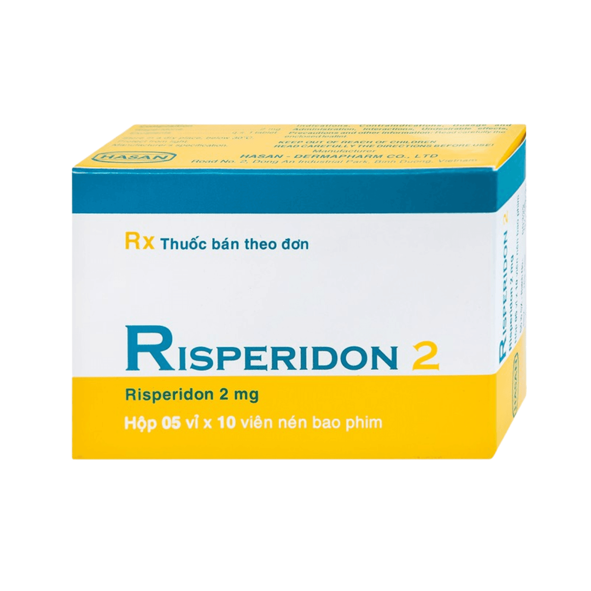 Thuốc Risperidon 2 Hasan (5 vỉ x 10 viên)