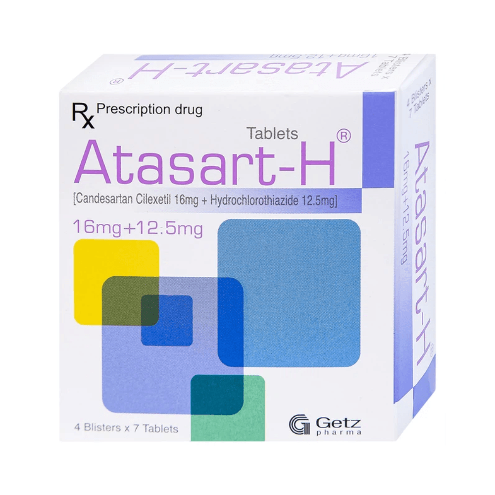 Thuốc Atasart-H 16mg/12.5mg Getz (Hộp 4 vỉ x 7 viên)