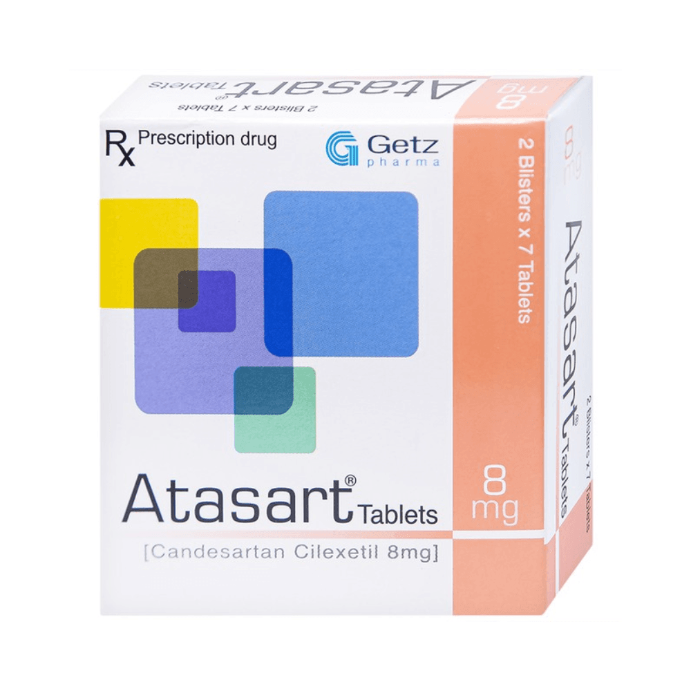Thuốc Atasart Tablets 8mg Getz (Hộp 2 vỉ x 7 viên)