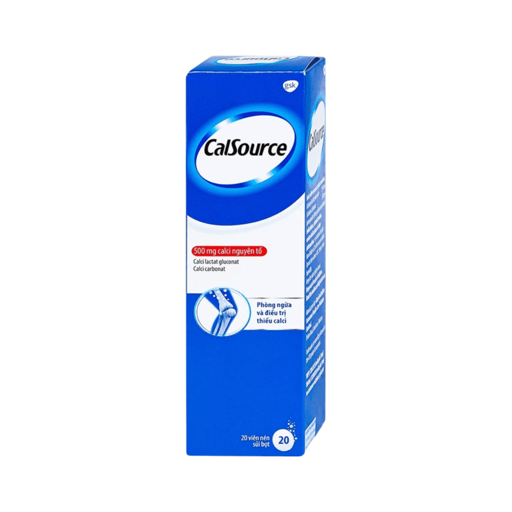 Viên sủi CalSource 500mg GSK (20 viên)
