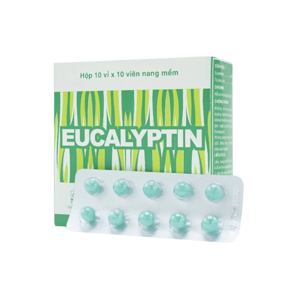 Thuốc Eucalyptin Dược 3/2 (Hộp 10 vỉ x 10 viên)