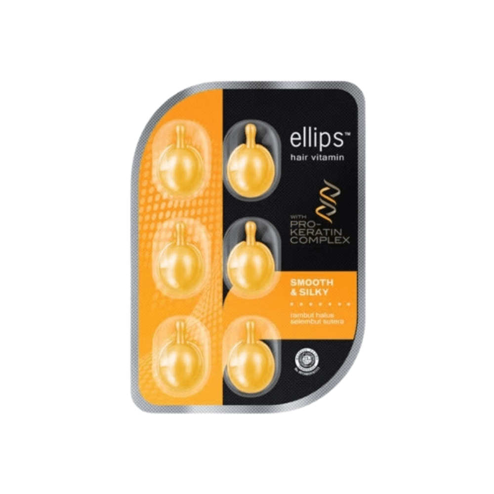 Serum Dưỡng Tóc ELLIPS Pro Keratin Smooth & Silky Mềm Mượt Tóc (Vỉ 6 viên)