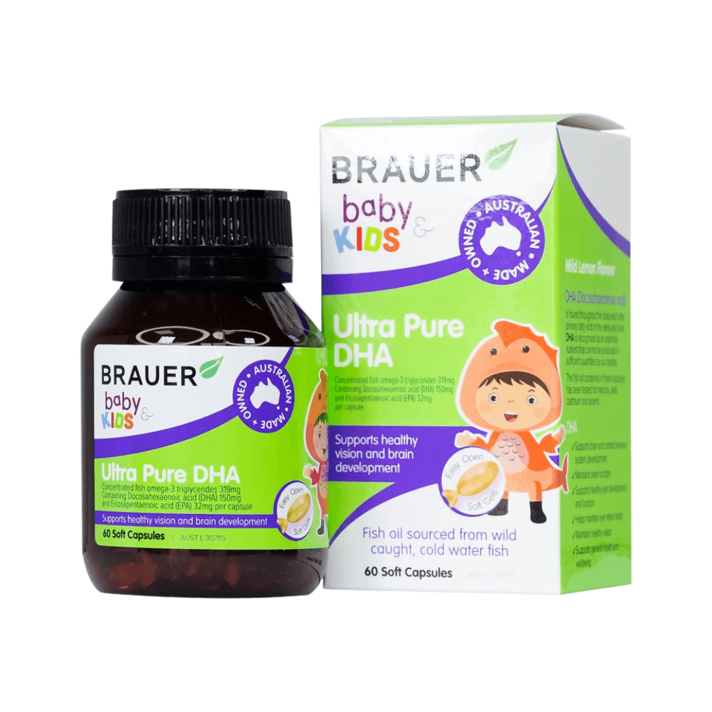 Viên nhai Brauer Baby & Kids Ultra Pure DHA (60 viên)