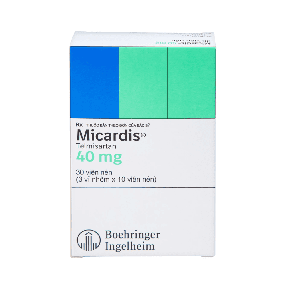 Viên Nén Micardis 40mg Boehringer Điều Trị Tăng Huyết Áp Vô Căn (3 Vỉ X 10 Viên)