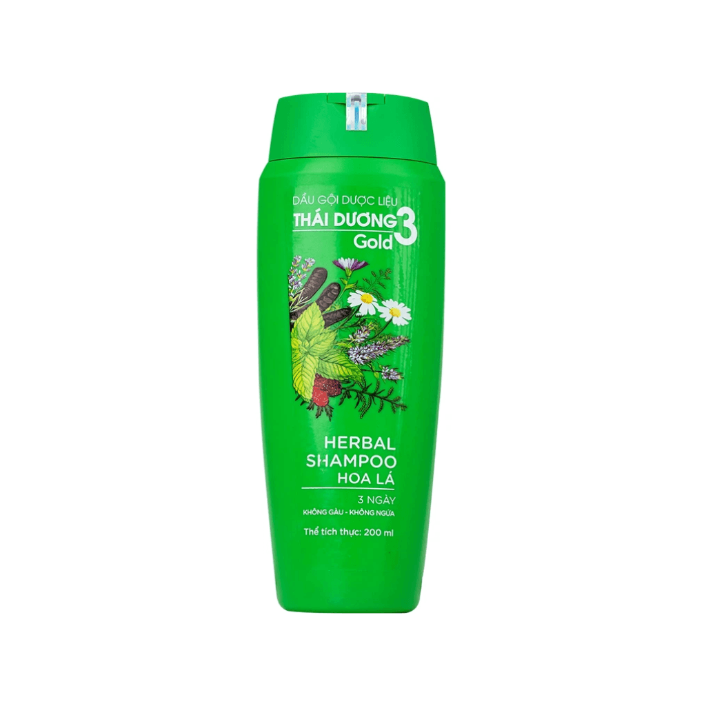 Dầu Gội Dược Liệu Thái Dương 3 Hương Hoa Lá (Chai 200ml)