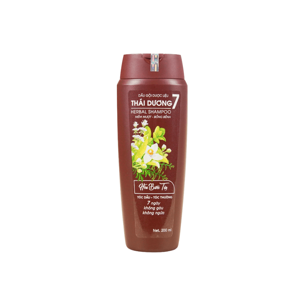 Dầu Gội Dược Liệu Thái Dương 7 Hương Hoa Bưởi Tây (Chai 200ml)