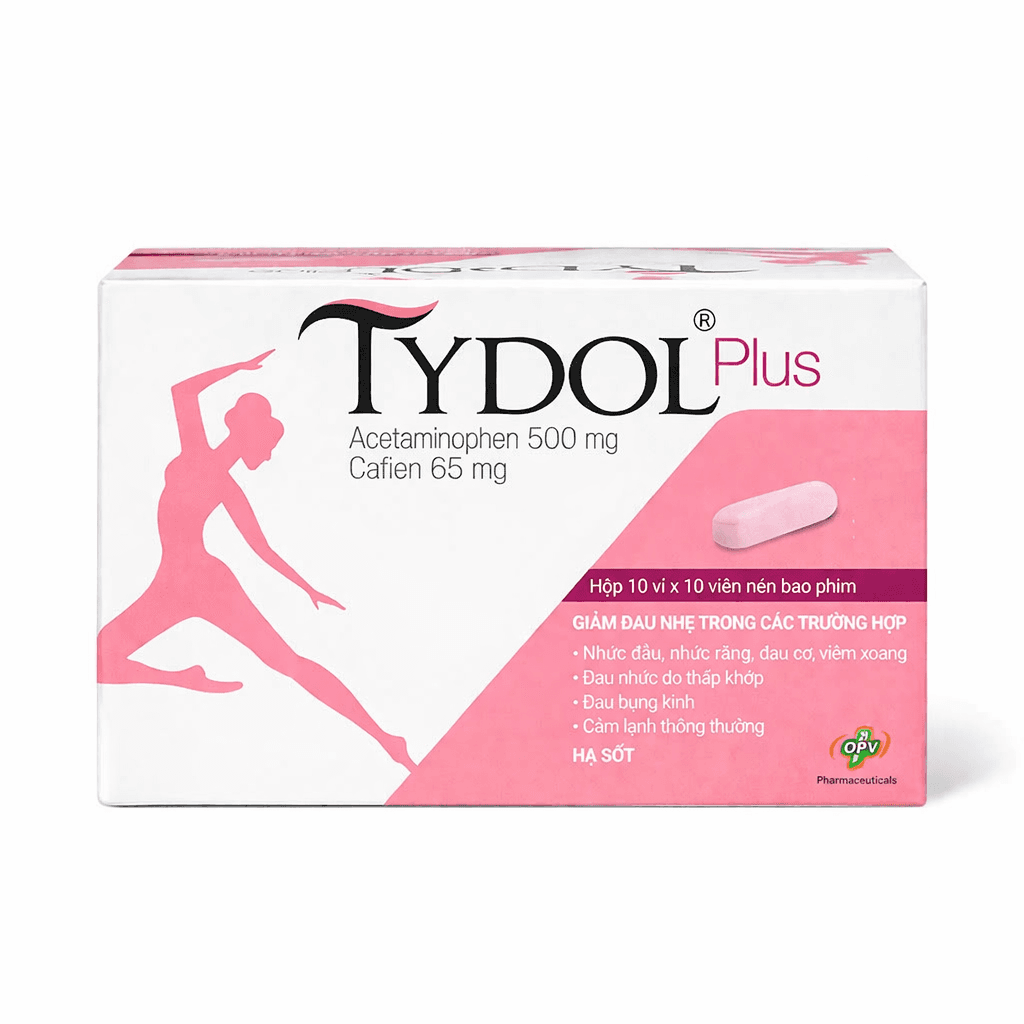 Tydol Plus 500/65mg OPV (Hộp 10 vỉ x 10 viên)