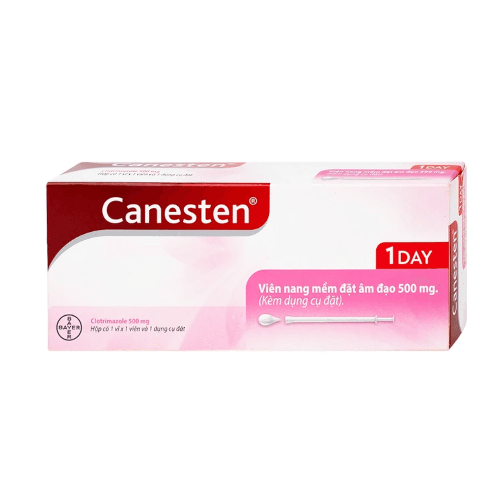 Viên Đặt Âm Đạo Canesten 1 Day 500mg Bayer (1 Vỉ x 1 Viên)