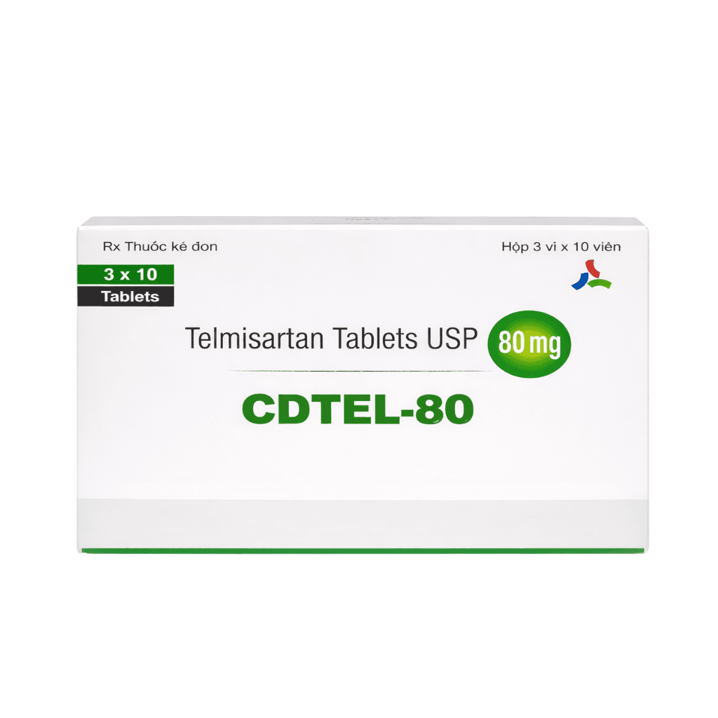 Thuốc CDTEL-80 Telmisartan 80mg (Hộp 3 vỉ x 10 viên)