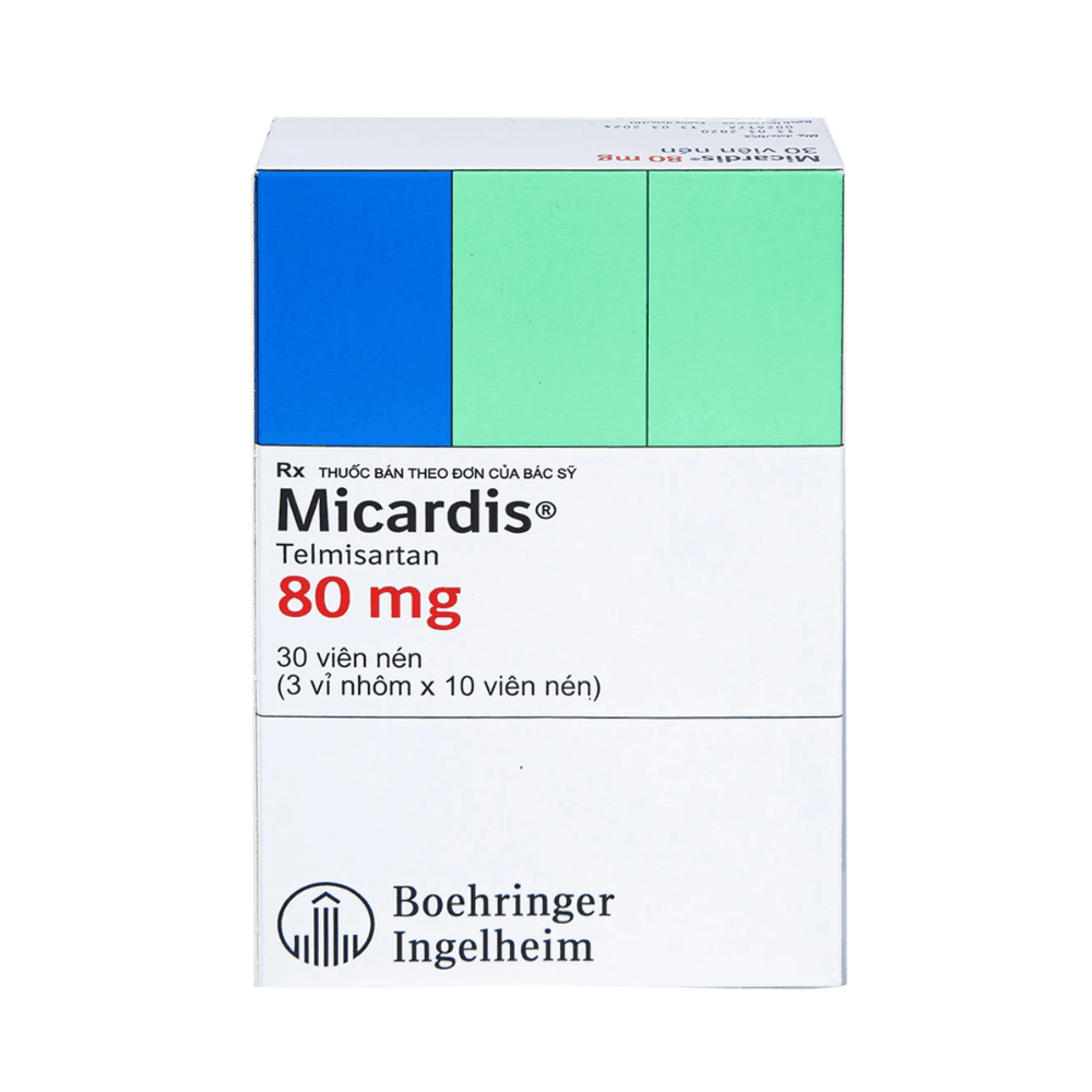 Viên Nén Micardis 80mg Boehringer Điều Trị Tăng Huyết Áp Vô Căn (3 Vỉ X 10 Viên)