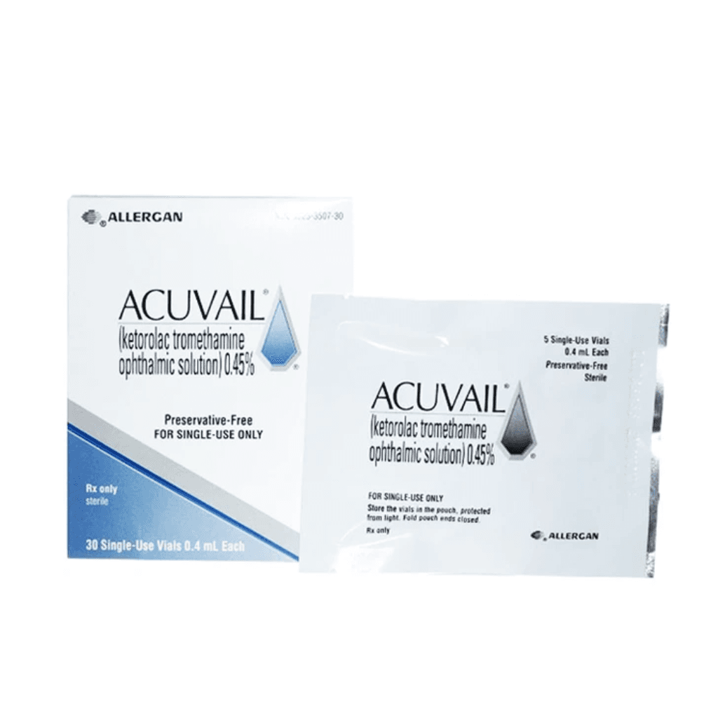 Thuốc Nhỏ Mắt Acuvail Allergan Điều Trị Đau Và Viêm Sau Phẫu Thuật Đục Thủy Tinh Thể (30 Ống X 0.4ml)
