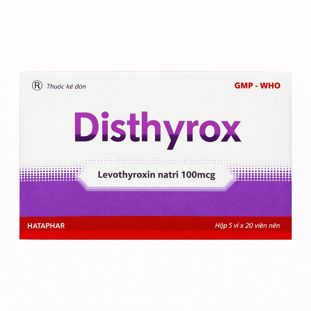 Thuốc Disthyrox Hà Tây (Hộp 5 Vỉ x 20 Viên)