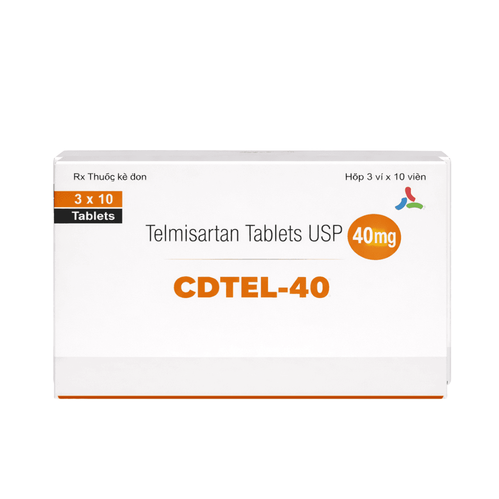 Thuốc CDTEL-40 Telmisartan 40mg (Hộp 3 vỉ x 10 viên)