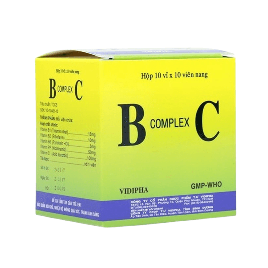 Thuốc B Complex C Vidipha (Hộp 10 vỉ x 10 viên)