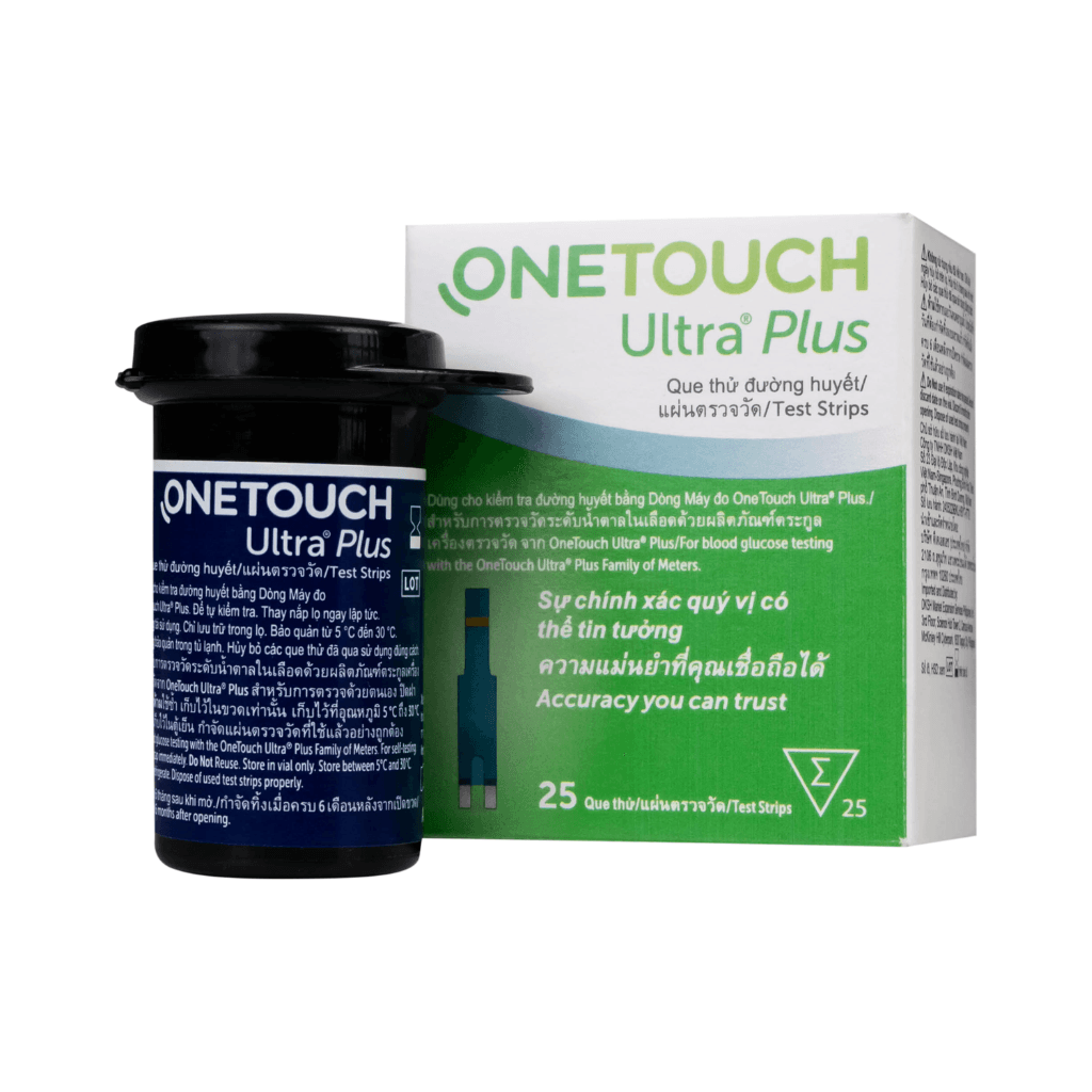 Que thử đường huyết OneTouch ultra plus b/25