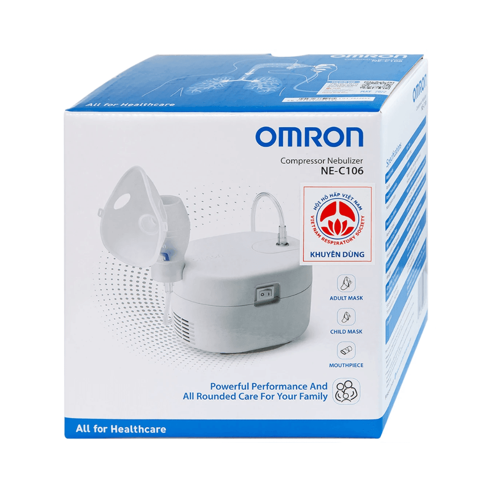 Máy xông khí dung Omron NE C106 hỗ trợ điều trị bệnh lý về đường hô hấp