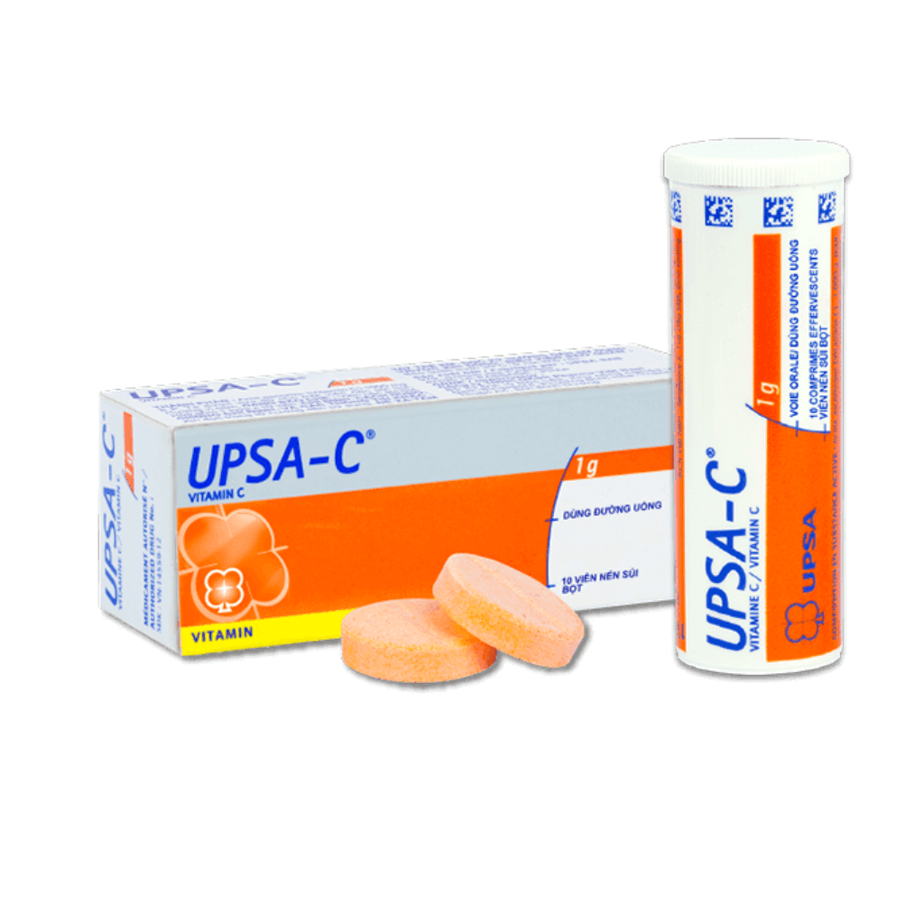 Viên Sủi Upsa-c Upsa Sas Hỗ Trợ Điều Trị Tình Trạng Thiếu Hụt Vitamin C (10 Viên)