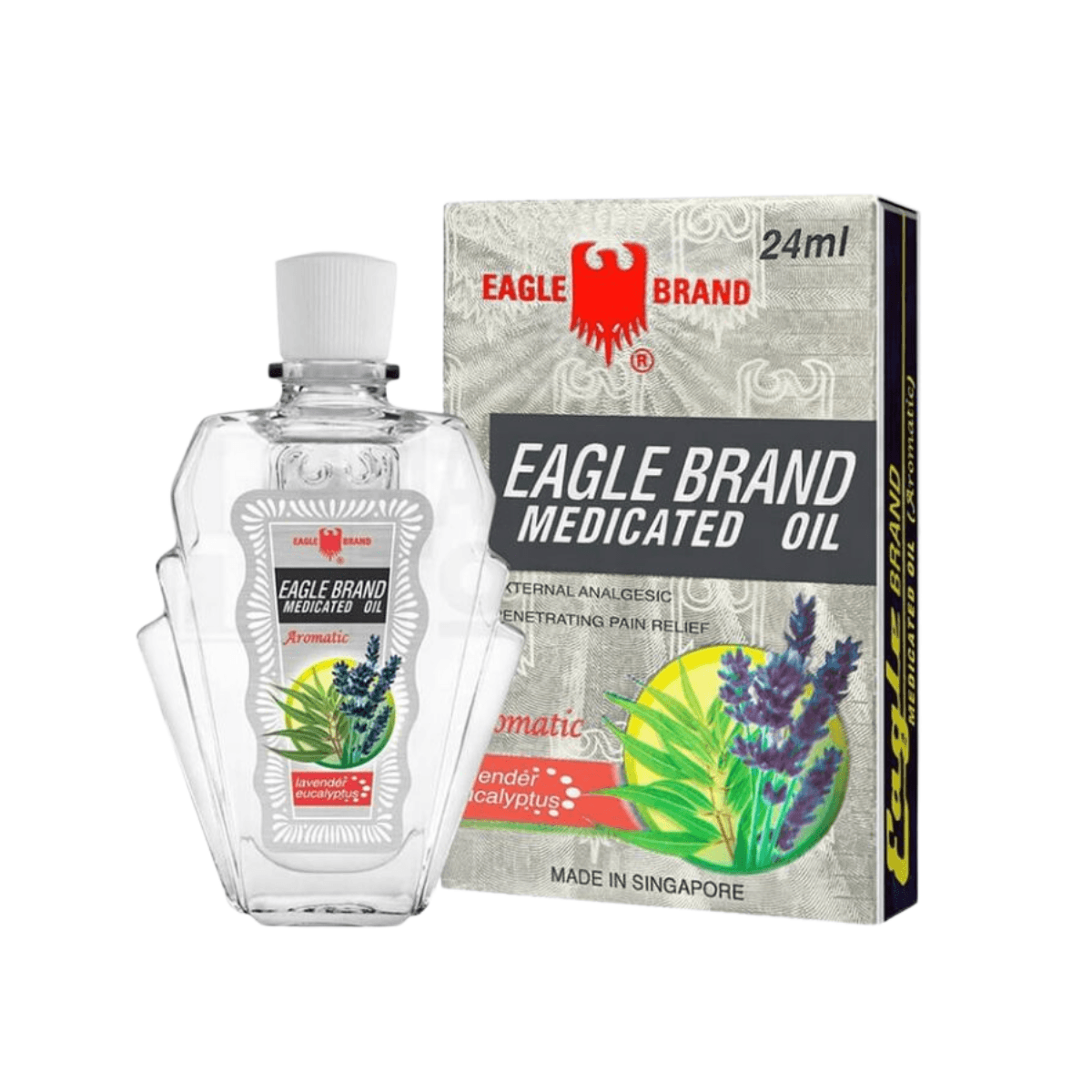 Dầu Gió trắng Con Ó Eagle Brand Medicated Oil (Chai 24ml)