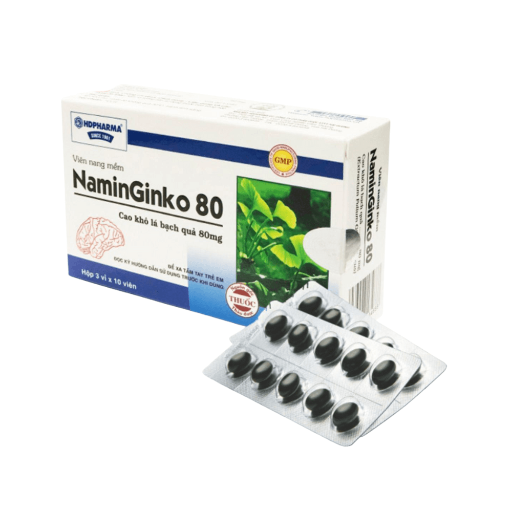 Naminginko 80mg (Hộp 3 vỉ x 10 viên)