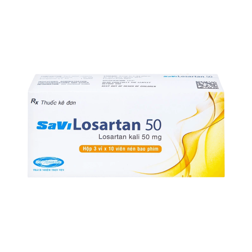 Savi Losartan 50 (Hộp 3 vỉ x 10 viên)