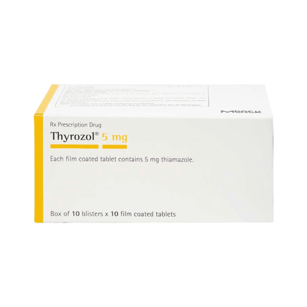Thyrozol 5mg (Hộp 10 vỉ x 10 viên)