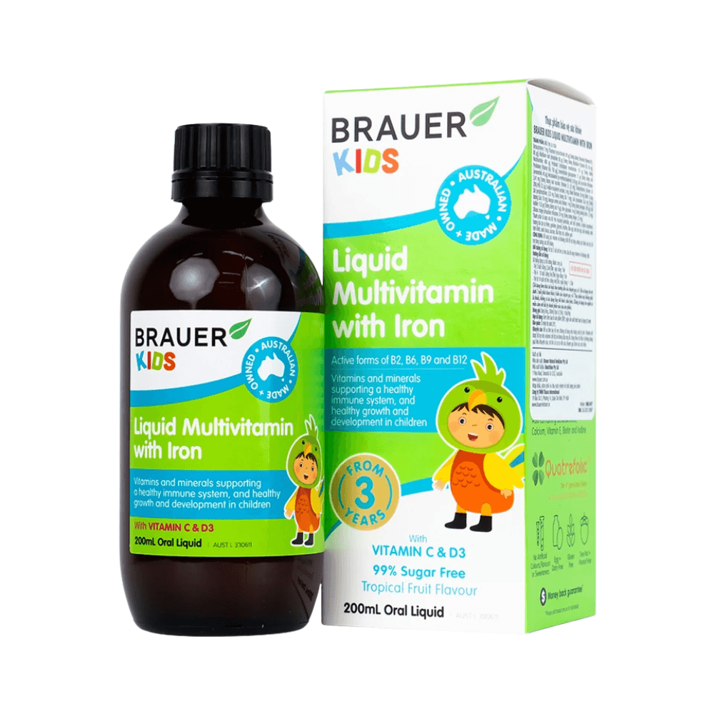 Siro Brauer Kids Liquid Multivitamin with Iron (200ml)