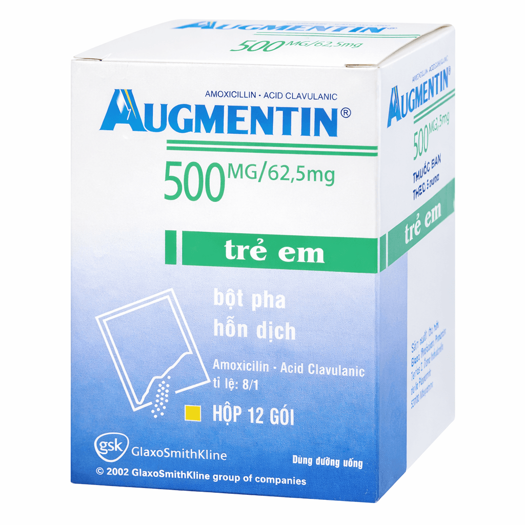 Augmentin 500mg/62.5mg GSK (Hộp 12 gói)