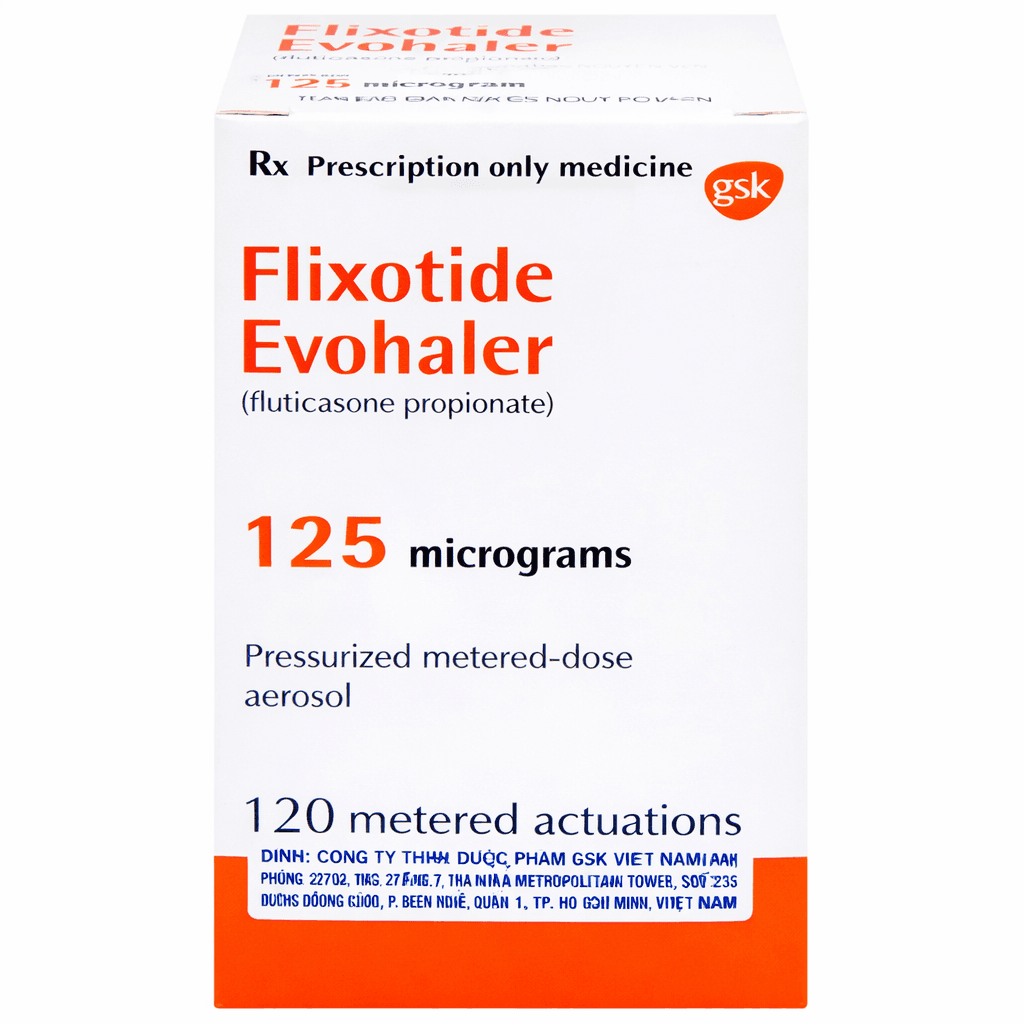 Khí dung Flixotide 125mcg GSK (Hộp 120 liều)